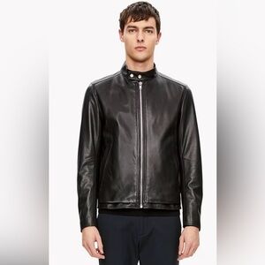 Theory Men Leather Moto Jacket